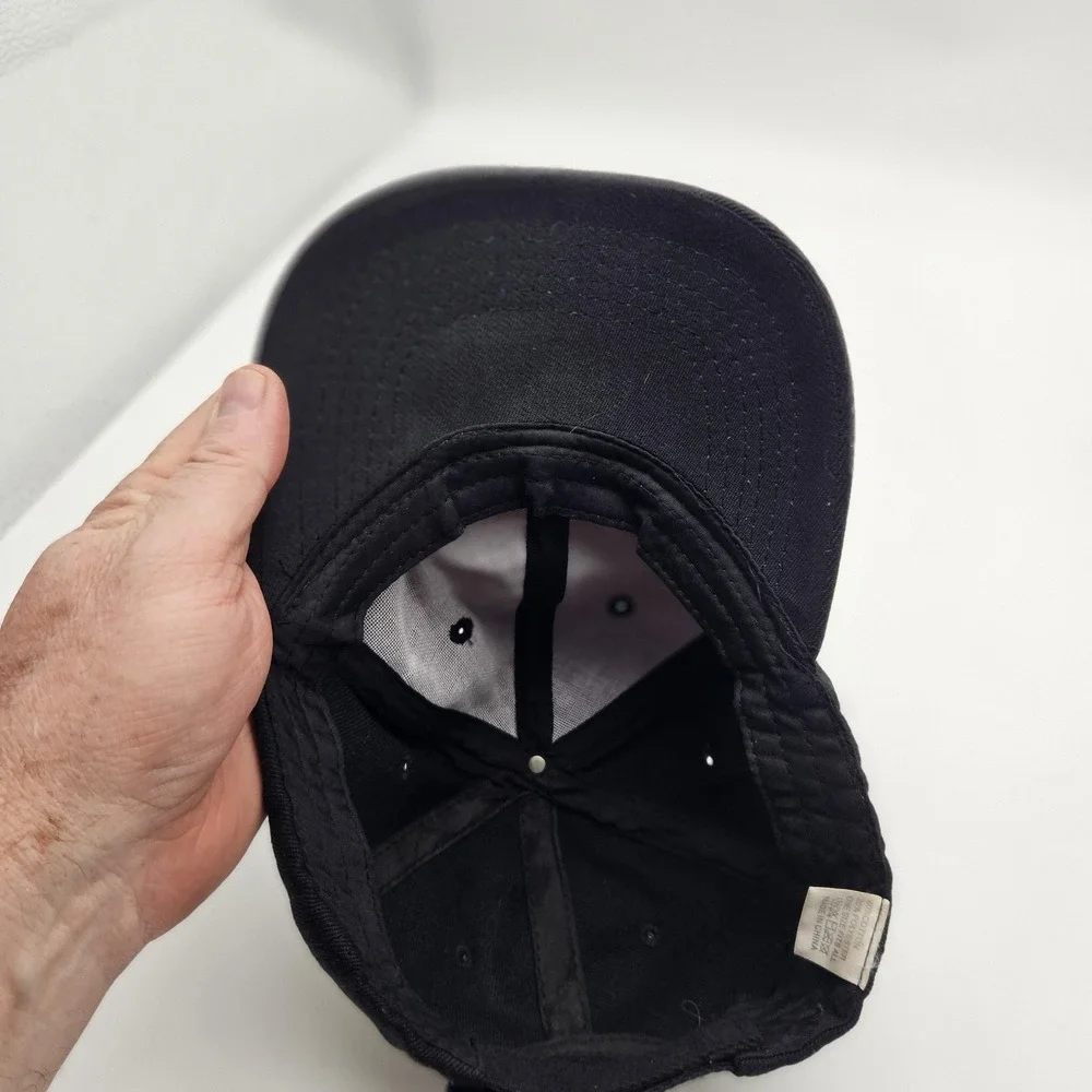 Nike Hat Cap Strap Back Youth One Size Black White Baseball Embroidered Swoosh